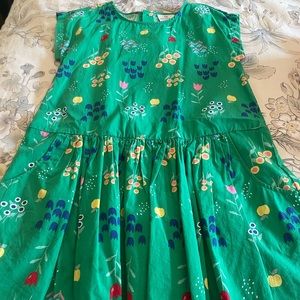 Girls Hanna Andersson Dress Green Floral Size 130 (8)